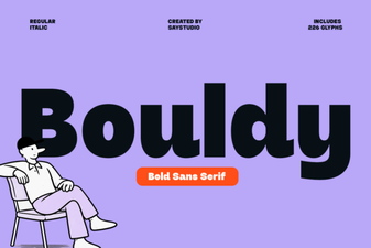 Crafting with the Bouldy Font Style