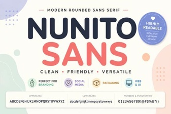 Design Projects Using Nunito Sans Font