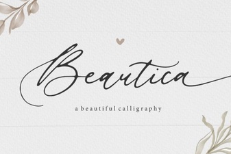 Designing Elegance with Beautica Calligraphy Font