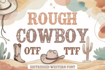 Rustic Cowboy Font Designs for Creative Western Projects